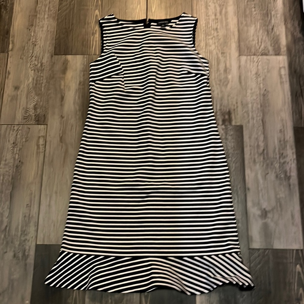 Black and white stripped Land’s End dress